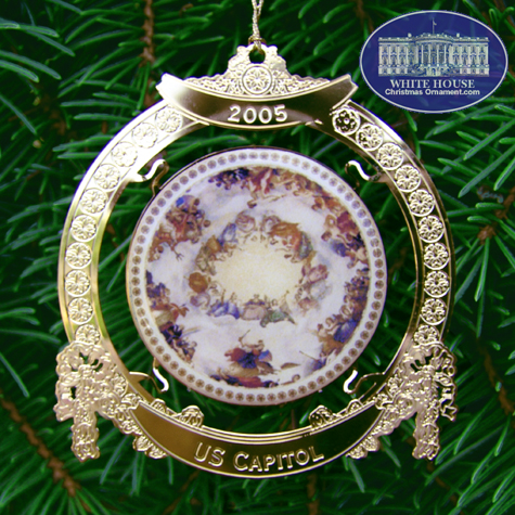 Purchase your Official US Capitol 2005 Apotheosis of George Washington Ornament online at whitehousechristmasornament.com - Have a Merry Christmas and Happy Holidays