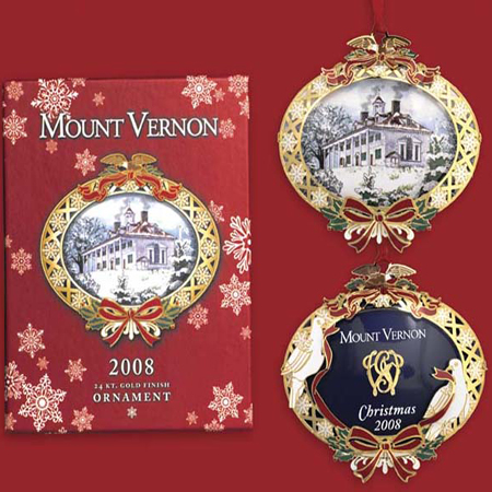 Purchase your 2008 Mount Vernon 150th Anniversary of the Saving of Mount Vernon Ornament online at whitehousechristmasornament.com - Have a Merry Christmas and Happy Holidays