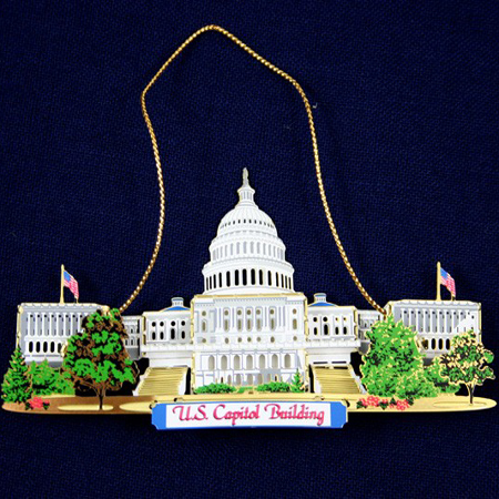 Purchase your 2008 US Capitol West Front Ornament online at whitehousechristmasornament.com - Have a Merry Christmas and Happy Holidays