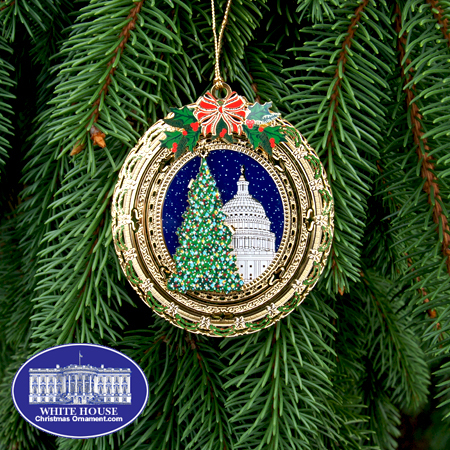 Purchase your 2010 US Capitol Oval Dome & Tree Ornament online at whitehousechristmasornament.com - Have a Merry Christmas and Happy Holidays