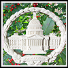 1998 Marble Capitol Wreath Ornament