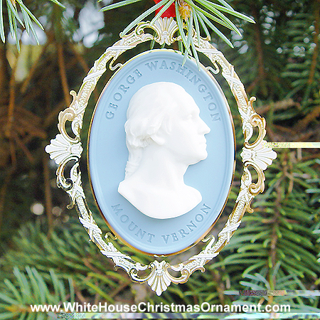 2000 Mount Vernon George Washington Houdon Bust Ornament