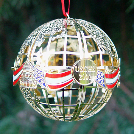 Purchase your 2003 Capitol Sphere Ornament online at whitehousechristmasornament.com - 
Have a Merry Christmas and Happy Holidays