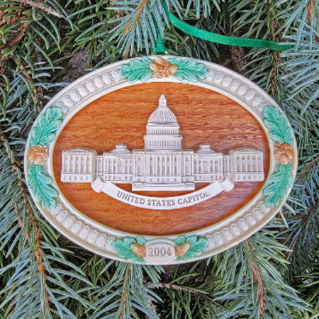 2004 Capitol Marble and Wood Ornament 