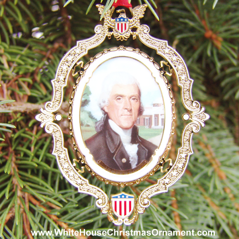 Purchase your 2004 American President Collection Thomas Jefferson Ornament online at whitehousechristmasornament.com - 
Have a Merry Christmas and Happy Holidays