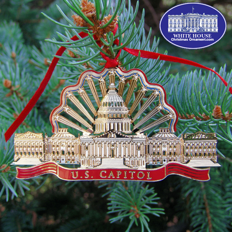 The U.S. Capitol Gold Finish Ornament