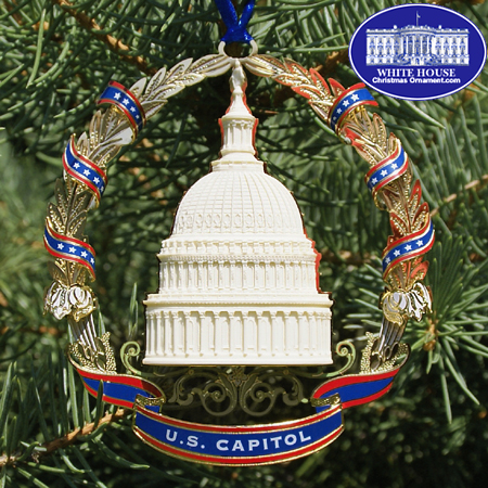 2007 US Capitol Marble Dome & Wreath Ornament