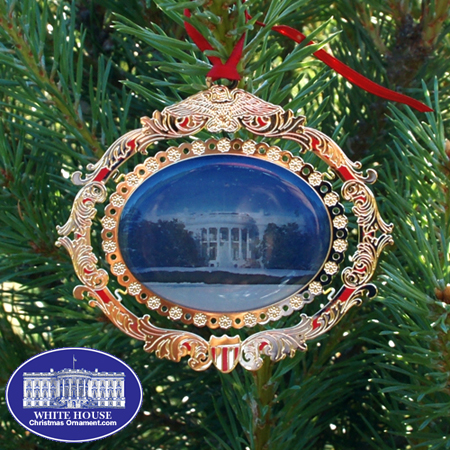 The White House South Portico Christmas Ornament