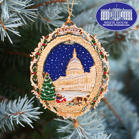 2011 U.S. Capitol Holiday Tree & Carriage Ornament