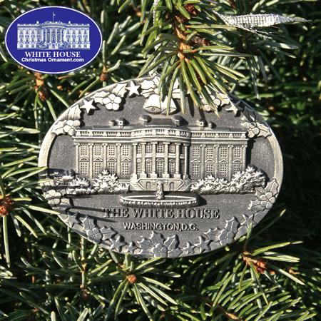 2011 White House South Portico Pewter Ornament