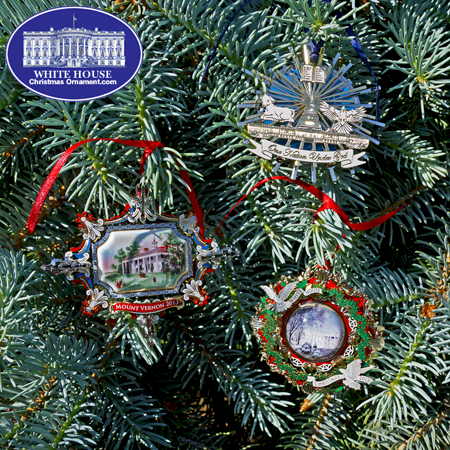 2013 White House Christmas Ornament Collection (Set of Three)