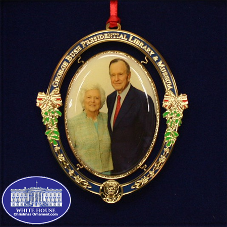 Commemorative George and Barbara Bush Ornament 