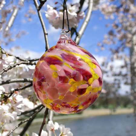 Cherry Blossom Glass Ornament