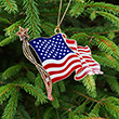 Waving American Flag Ornament