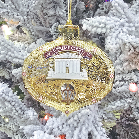 2019 Official Supreme Court Tear Drop Ornament