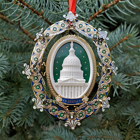 2020 Capitol Gold And Marble Ornament