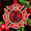 Firefighter Shield Holiday Ornament