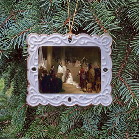 Baptism of Pocahontas Porcelain Gallery Ornament