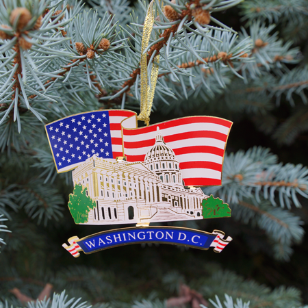 US Capitol Flag Ornament