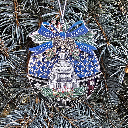 2023 US Capitol Etched Bulb Ornament