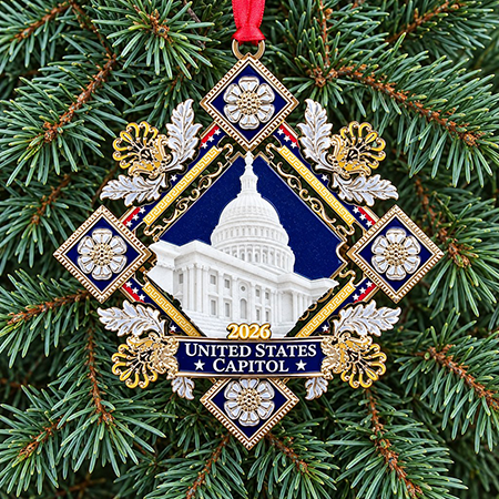 2026 U.S. Capitol Marble Christmas Ornament