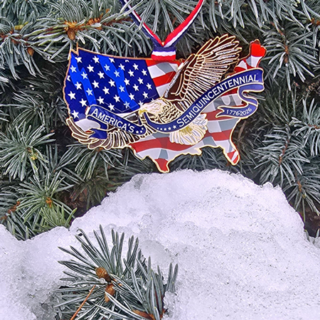 America 250 Semiquincentennial Eagle Ornament 