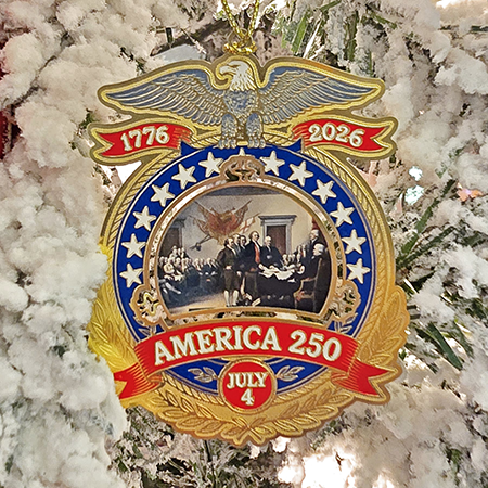 Declaration of Independence Semiquincentennial Ornament