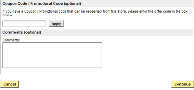 Coupon Code Form